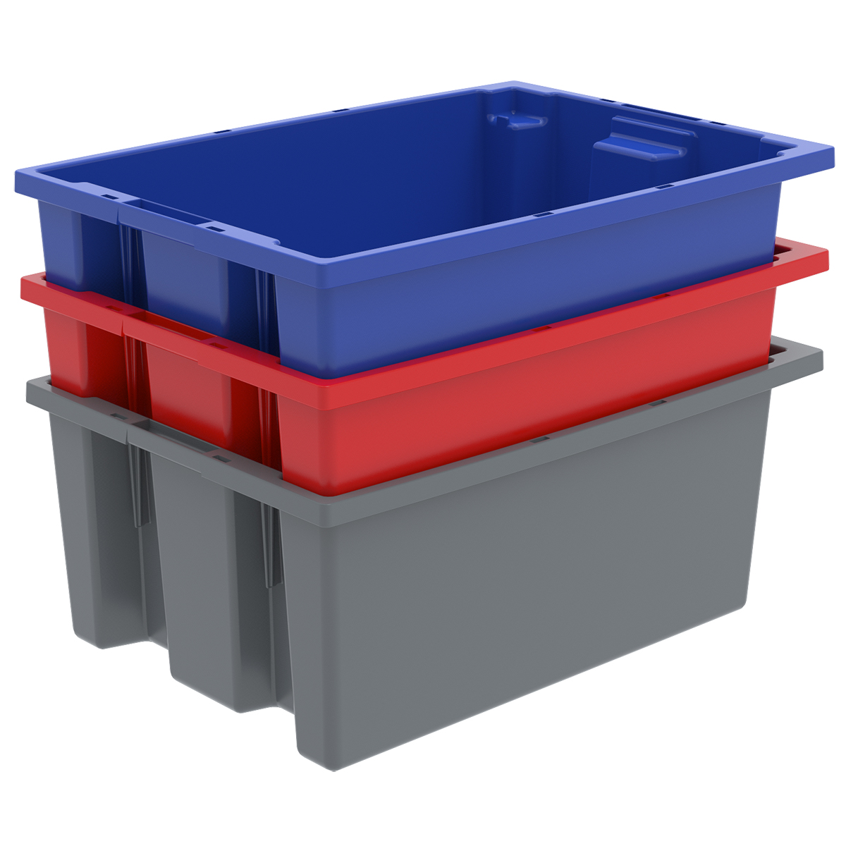 Plastic Storage Bins Totes Shelving Systems 35180 Colors Nested Jpg